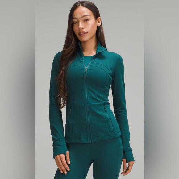 lululemon athletica Jackets & Blazers - Lululemon Cropped Define Jacket *Nulu in Storm Teal Size 2